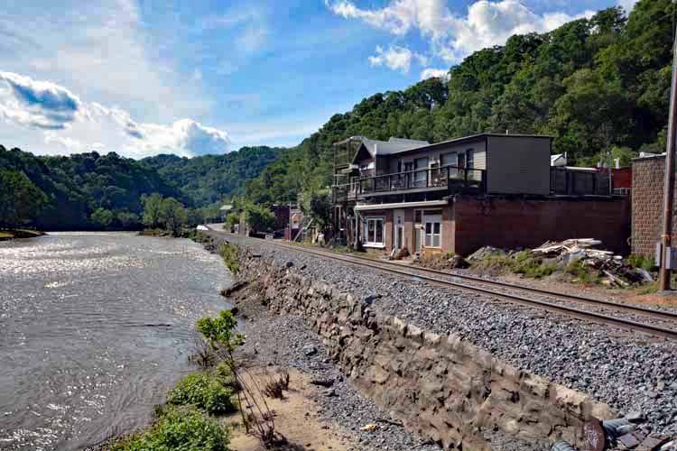 the river